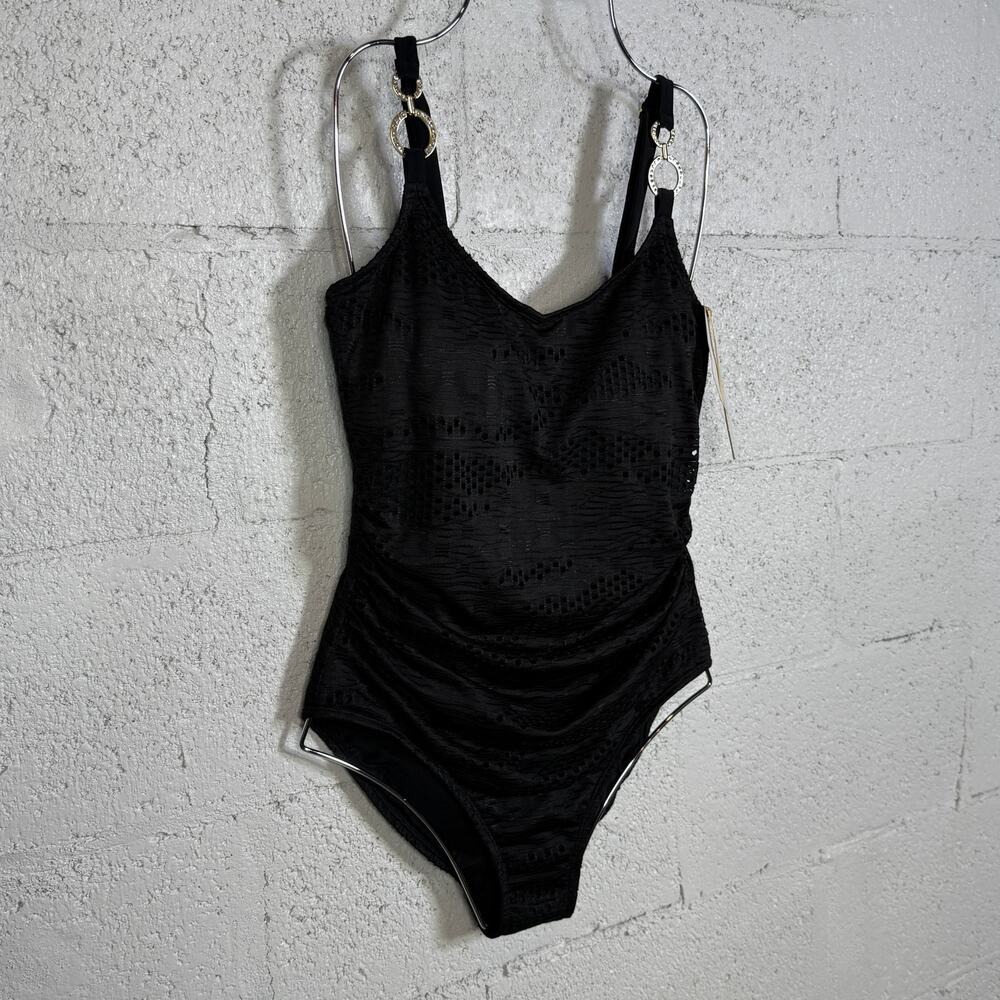 Beyond Control Women's Ring-Details One-Piece Swimsuit - black 6 $139
